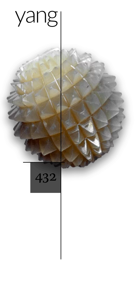 instrument de réflexologie faciale en bois de mimosa - Boule de santé yang