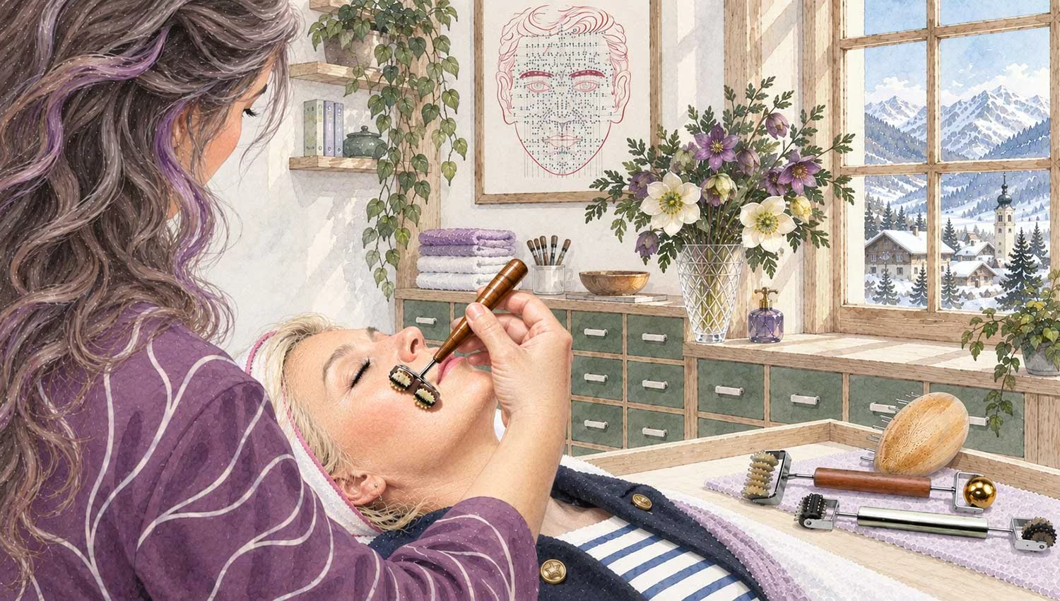 reflexología facial - Doble minibola yang