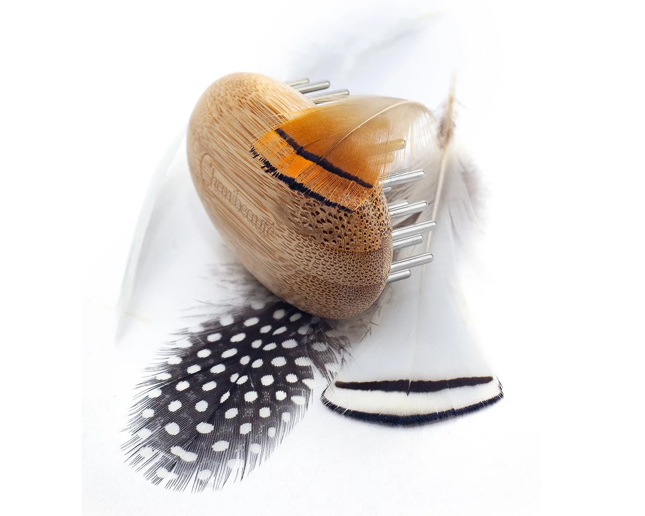 instrumento de drenagem linfática facial - Ova de beleza bambu